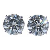 14kt Gold 4.40 ct VS Lab Diamond Round Studs