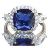Cushion Cut 4.55 ct Sapphire Designer Ring