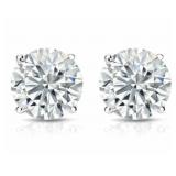 14kt Gold 4.40 ct VS Lab Diamond Round Studs
