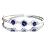 Quality 3.50 ct Sapphire Bangle Bracelet