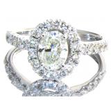 14kt Gold 1.73 ct Brilliant VS1 Lab Diamond Ring