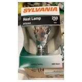Case of 6 250 Watt Infrared Heat Lamp Bulbs