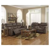 Ashley 714 Gunsmoke DBL REC Sofa & Love Seat