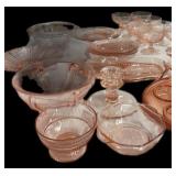 (22) Pc Pink Depression Glass-All Good
