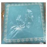 Pair Huge Blue Throw Pillows