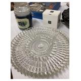 Crystal Serving Tray, Mikasa, Candle