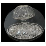 Crystal Relish Tray, Fruit  & Vegetable Bowls