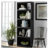 True Black Oak 5 Shelf Bookcase