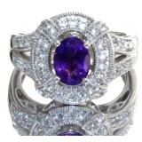 Quality 2.20 ct  Natural Amethyst Designer Ring