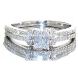 10kt Gold Emerald Cut 1/2 ct Diamond Ring