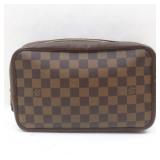 Louis Vuitton Cosmetic Pouch Bag Trousse 25 Brown
