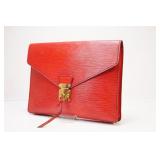 Louis Vuitton Epi Red Documents Senateur Clutch
