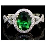 Oval 2.36 ct Emerald Infinity Designer Ring