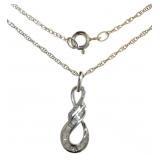 $700 MSRP 1/3 ct Baguette Diamond Necklace