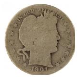 1901 S - Barber Half Dollar