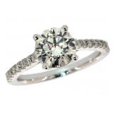 14k Gold 1.91 ct Brilliant VS2 Lab Diamond Ring