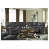 Ashley 57201 Charcoal DBL REC Sectional