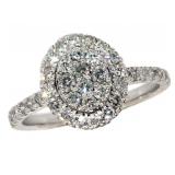 14k Gold 0.95 ct Oval Shape Diamond Ring