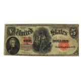 1907 "Woodchopper" $5.00 Note
