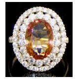 Oval 6.88 ct Color Change Zultnite Designer Ring
