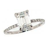 14k Gold 1.49 ct Emerald Cut VS Lab Diamond Ring