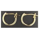 14kt Gold 10 mm Huggie Hoop Earrings