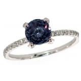 14k Gold 1.60 ct Alexandrite & Diamond Ring