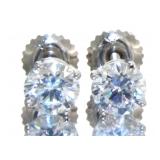 14kt Gold 1.40ct Brilliant VS Lab Diamond Earrings