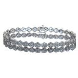 10kt Gold Brilliant 7.00ct Diamond Tennis Bracelet
