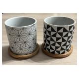 2 Small Flower Pots
