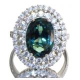 Oval 6.30 ct Pariaba Color Change Designer Ring