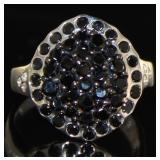 Elegant 2.20 ct Black Diamond Cocktail Ring