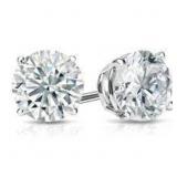 14kt Gold 4.05 ct VS XXX Lab Diamond Stud Earrings