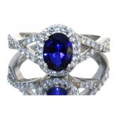 Oval 2.00 ct Sapphire Infinity Ring