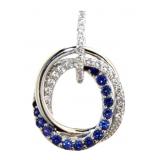 Quality Blue & White Sapphire Designer Pendant