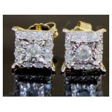 Princess Cut Diamond Stud Earrings