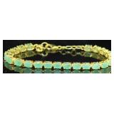 Natural 17.80 ct Oval Emerald Designer Bracelet