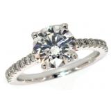 14k Gold 2.35 ct Brilliant VS1 Lab Diamond Ring