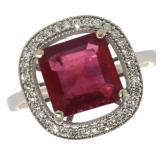 14k Gold 3.27 ct Ruby & Diamond Ring