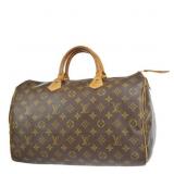 Louis Vuitton Speedy 35 Travel Hand Bag Brown