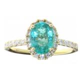 14kt Gold 2.34 ct Natural Emerald & Diamond Ring