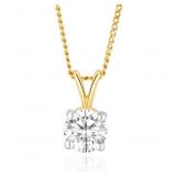 14kt Gold Brilliant 2.20 ct Lab Diamond Pendant