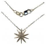 Elegant Diamond Starburst Necklace