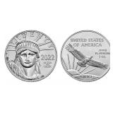 2022 One Ounce .999 Fine Platinum $100 Eagle Coin