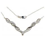 Elegant 3.50 ct White Sapphire Evening Necklace