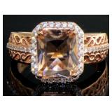 Quality 4.65 ct Morganite Designer Ring