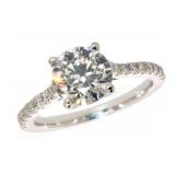 14k Gold 2.24 ct Brilliant VS1 Lab Diamond Ring