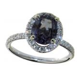 14kt Gold 3.09 ct Alexandrite & Diamond Ring