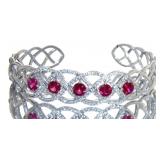 Quality 6.00 ct Ruby & White Sapphire Bracelet