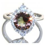 Round 3.25 ct Zultnite Color Change Designer Ring